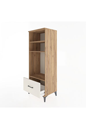 Hyperion Dolap 3 Raflı Tek Çekmeceli 60x44x163 Çam-Aytaşı