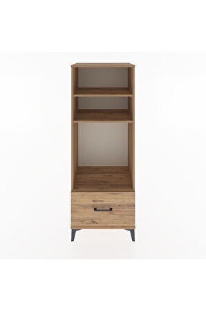 Hyperion Dolap 3 Raflı Tek Çekmeceli 60x44x163 Çam-Çam