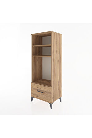 Hyperion Dolap 3 Raflı Tek Çekmeceli 60x44x163 Çam-Çam