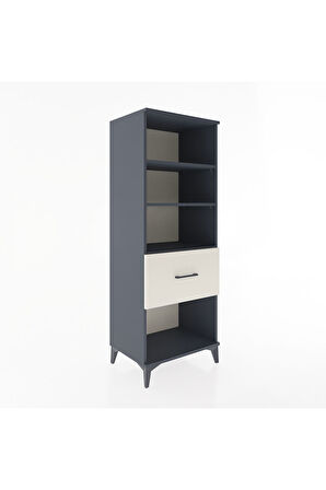 Hyperion Dolap 3 Raflı Tek Çekmeceli 60x44x163 Antrasit-Aytaşı