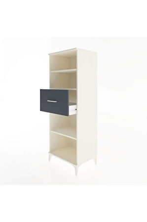 Hyperion Dolap 3 Raflı Tek Çekmeceli 60x44x163 Aytaşı-Antrasit
