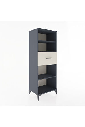 Hyperion Dolap 3 Raflı Tek Çekmeceli 60x44x163 Antrasit-Aytaşı