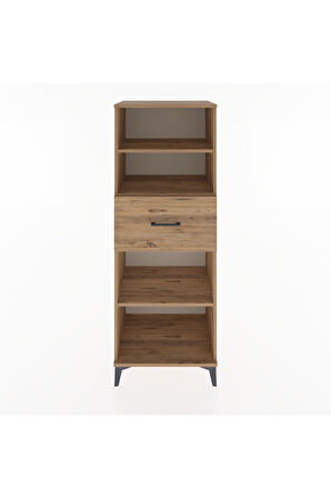 Hyperion Dolap 3 Raflı Tek Çekmeceli 60x44x163 Çam-Çam