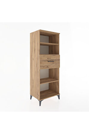 Hyperion Dolap 3 Raflı Tek Çekmeceli 60x44x163 Çam-Çam