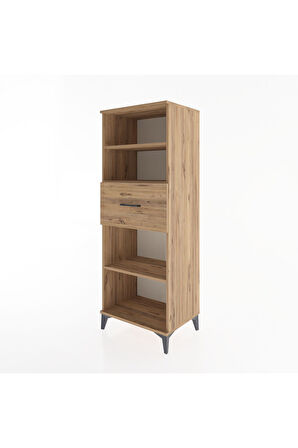 Hyperion Dolap 3 Raflı Tek Çekmeceli 60x44x163 Çam-Çam