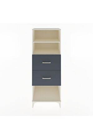 Hyperion Dolap 2 Raflı 2 Çekmeceli 60x44x163 Aytaşı-Antrasit