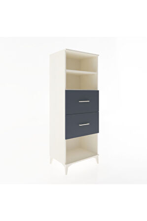 Hyperion Dolap 2 Raflı 2 Çekmeceli 60x44x163 Aytaşı-Antrasit