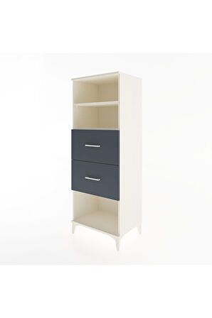 Hyperion Dolap 2 Raflı 2 Çekmeceli 60x44x163 Aytaşı-Antrasit