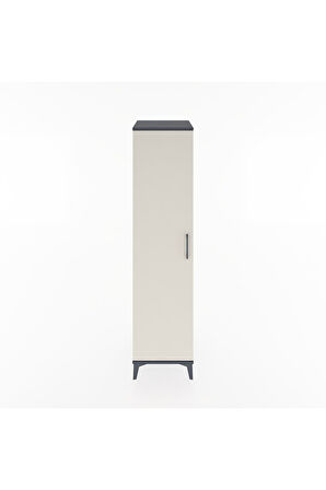 Hyperion Dolap 2 Raflı Tek Kapaklı Tek Askılı 44x44x182 Antrasit-Aytaşı
