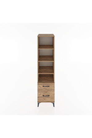 Hyperion Dolap 4 Raflı 2 Çekmeceli 44x44x182 Çam-Çam