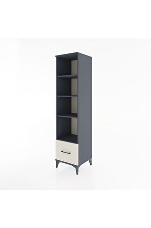 Hyperion Dolap 4 Raflı Tek Çekmeceli 44x44x182 Antrasit-Aytaşı