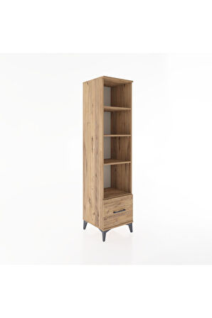 Hyperion Dolap 4 Raflı Tek Çekmeceli 44x44x182 Çam-Çam