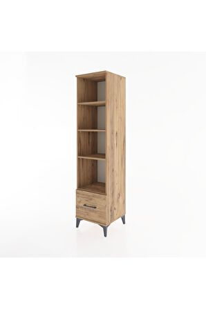 Hyperion Dolap 4 Raflı Tek Çekmeceli 44x44x182 Çam-Çam