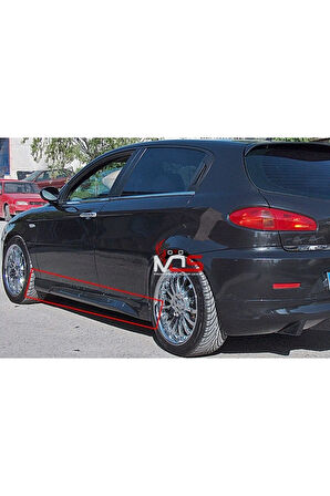 ALFA ROMEO 147 GTX Uyumlu MARŞPİYEL SAĞ SOL TAKIM FİBERGLASS BOYASIZ