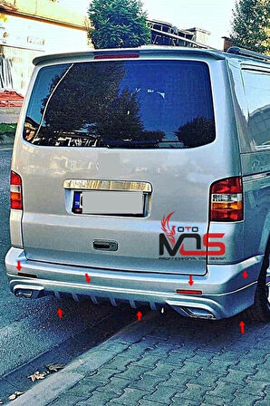 VW TRANSPORTER T5 ARKA TAMPON EKİ KARLIK FİBERGLASS BOYASIZ Uyumlu