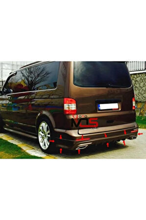 VW TRANSPORTER T5 ARKA TAMPON EKİ KARLIK FİBERGLASS BOYASIZ Uyumlu