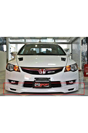 HONDA CİVİC FD6 Uyumlu MAKYAJLI KASA ÖN TAMPON EKİ FİBERGLASS BOYASIZ 2009-2012