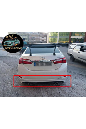 TOYOTA COROLLA ARKA TAMPON EKİ (2013-2018) FİBERGLASS BOYASIZ