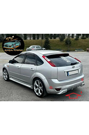 FORD FOCUS 2 EGZOZ GÖRÜNÜMLÜ ARKA TAMPON EKİ FİBERGLASS BOYASIZ