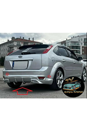 FORD FOCUS 2 EGZOZ GÖRÜNÜMLÜ ARKA TAMPON EKİ FİBERGLASS BOYASIZ