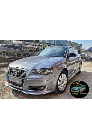 AUDİ A3 HB WORTEKS ÖN TAMPON EKİ (2004-2012) FİBERGLASS BOYASIZ