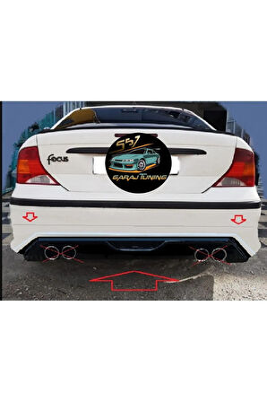 FORD FOCUS 1 SEDAN CUSTOM ARKA TAMPON EKİ FİBERGLASS BOYASIZ