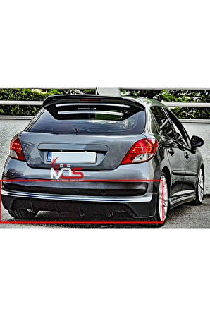 PEUGEOT 207 Uyumlu ARKA TAMPON EKİ KARLIK FİBERGLASS BOYASIZ