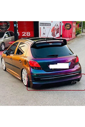 PEUGEOT 207 Uyumlu ARKA TAMPON EKİ KARLIK FİBERGLASS BOYASIZ