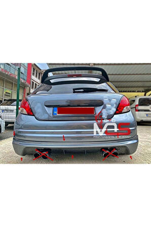 PEUGEOT 207 Uyumlu ARKA TAMPON EKİ KARLIK FİBERGLASS BOYASIZ