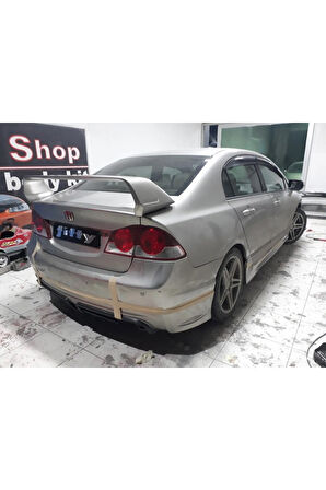 HONDA CİVİC FD6 MUGEN RR ÇİFT ÇIKIŞ FİBERGLASS BOYASIZ
