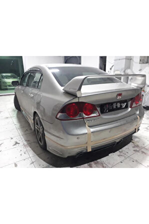 HONDA CİVİC FD6 MUGEN RR ÇİFT ÇIKIŞ FİBERGLASS BOYASIZ