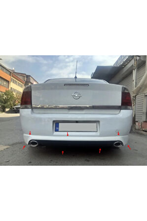 OPEL VECTRA  UYUMLU C ARKA TAMPON EKİ ÇİFT ÇIKIŞ FİBERGLASS BOYASIZ