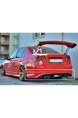 HONDA CİVİC VTEC 2 CUSTOM ARKA TAMPON EK KARLIK FİBERGLASS BOYASIZ