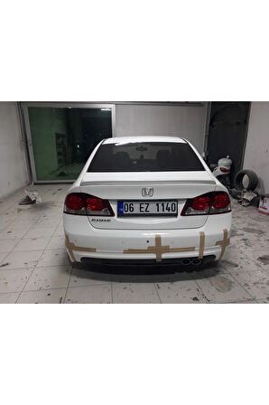 HONDA CİVİC FD6 MUGEN ARKA TAMPON EKİ FİBERGLASS BOYASIZ