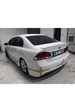 HONDA CİVİC FD6 MUGEN ARKA TAMPON EKİ FİBERGLASS BOYASIZ