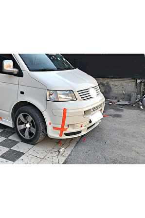 Vw Transporter T5 uyumlu Ön Tampon Eki Karlık Fiberglass Boyasız