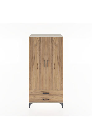 Hyperion Dolap 4 Raflı 2 Çekmeceli 2 Kapaklı 88x44x182 Aytaşı-Çam