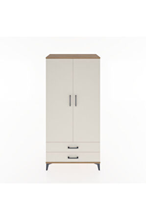 Hyperion Dolap 4 Raflı 2 Çekmeceli 2 Kapaklı 88x44x182 Çam-Aytaşı