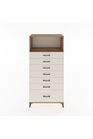 Hyperion Dolap Tek Raflı 7 Çekmeceli 88x44x182 Çam-Aytaşı