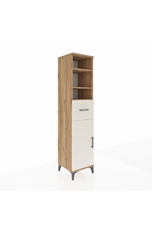 Hyperion Dolap 4 Raflı Tek Çekmeceli Tek Kapaklı 44x44x195 Çam-Aytaşı