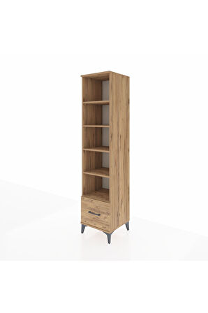 Hyperion Dolap 5 Raflı Tek Çekmeceli 44x44x195 Çam-Çam