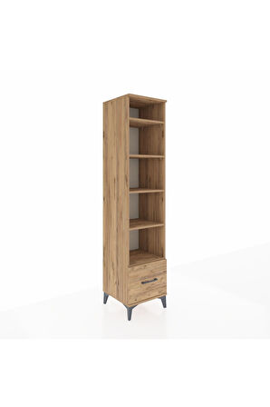 Hyperion Dolap 5 Raflı Tek Çekmeceli 44x44x195 Çam-Çam