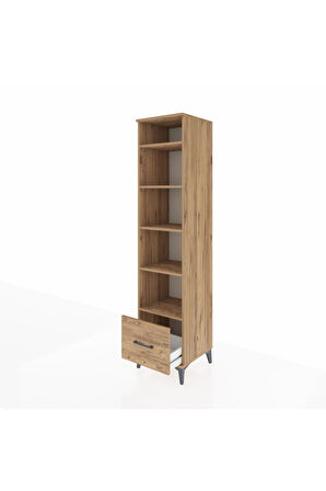 Hyperion Dolap 5 Raflı Tek Çekmeceli 44x44x195 Çam-Çam