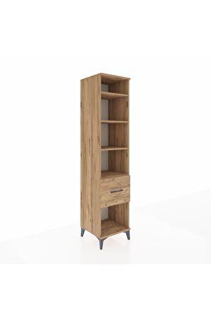 Hyperion Dolap 4 Raflı Tek Çekmeceli 44x44x195 Çam-Çam