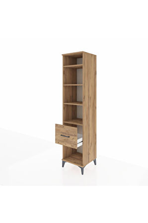 Hyperion Dolap 4 Raflı Tek Çekmeceli 44x44x195 Çam-Çam