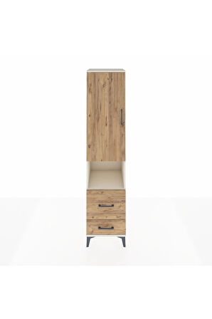 Hyperion Dolap 2 Raflı 2 Çekmeceli Tek Askılı 44x44x195 Aytaşı-Çam