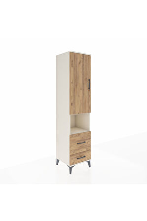 Hyperion Dolap 2 Raflı 2 Çekmeceli Tek Askılı 44x44x195 Aytaşı-Çam