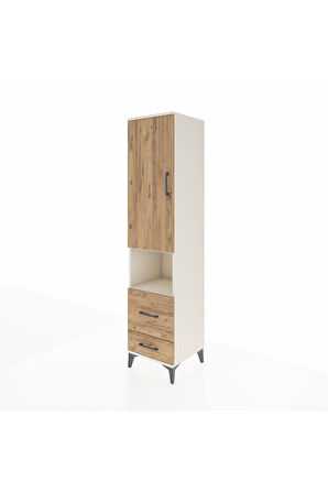 Hyperion Dolap 2 Raflı 2 Çekmeceli Tek Askılı 44x44x195 Aytaşı-Çam