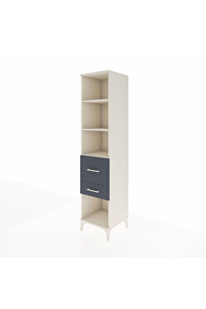 Hyperion Dolap 3 Raflı 2 Çekmeceli 44x44x195 Aytaşı-Antrasit