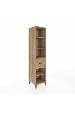 Hyperion Dolap 4 Raflı Tek Çekmeceli 44x44x195 Çam-Çam